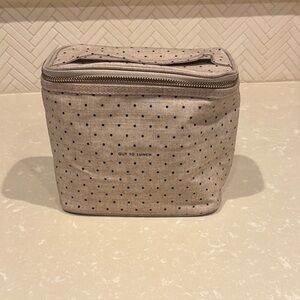 Kate Spade Beige Polka Dot Fabric Lunch Bag